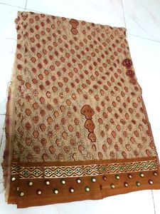 Mustard New Sarees With Blouse Piece