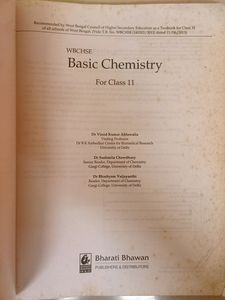 WBCHSE Basic Chemistry For Class 11 (XI)
