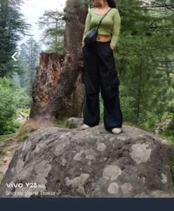 Black Parachute Pant