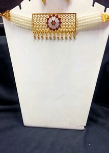 Beautiful Brass Zaali Work Jwellery Set For Girls