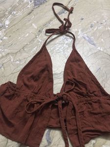 Brown Halter Top