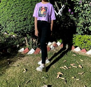 JUNEBERRY® Lavender Cotton Regular Fit Round-Neck