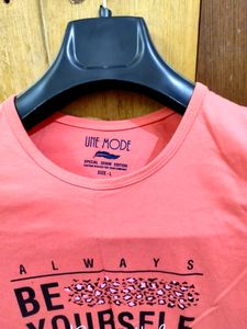 Pink Graphic Tee - &#39;Be Yourself&#39;