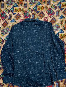 Navy Blue Printed Casual Wear.