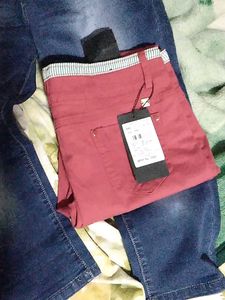 Red Capri Mid Waist