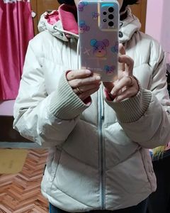 Light Cream Jacket Wih Cap
