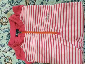 Pink Striped Long Sleeve Top