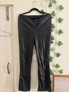 Black Faux Leather Pants