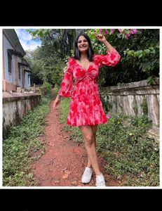 Floral Ruffle Mini Dress