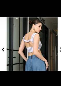 New With Tag- Striped Crop Top