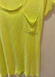 Calvin Klein Neon Yellow Pocket Tee