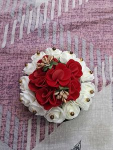 Hair Bun With Flowers
