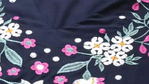 Floral Embroidered Navy Tunic