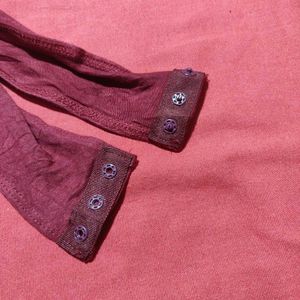 SHEIN Maroon Long Sleeve Bodysuit – Size M