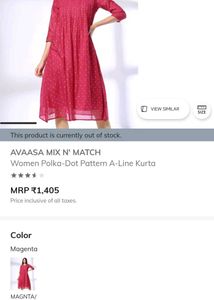 Pink Printed Kurta