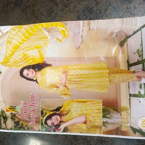Dhooti Pattern 3pc Dress