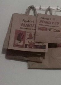 Flipkart minutes Paper CARRY Bags 20 pcs
