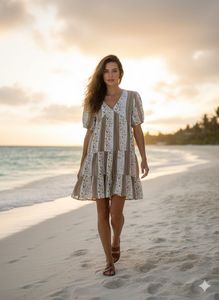 Floral Tiered Mini Dress