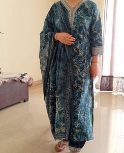 New Women Kurta Plazo Patiyala Set Suit