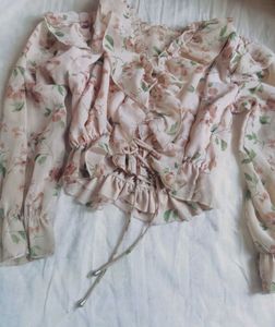 Floral Ruffle Blouse