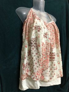 Maunces Blue Sleeveless Top