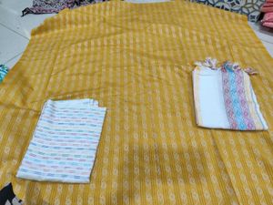 Yellow Ethnic Dress Material