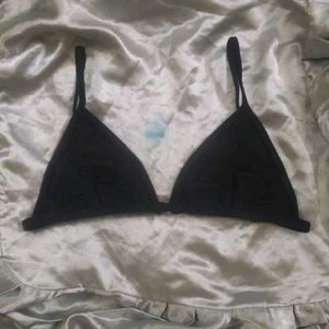 Black textured Bikni top
