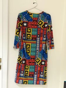 Bold Geometric Print Dress