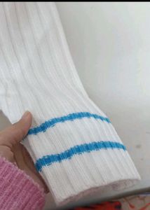 White V Neck Korean Sweater