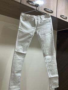 Slim Fit White Jeans