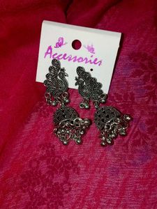 Peacock Jhumka Earrings