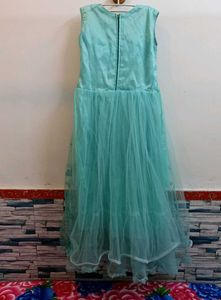 Flowy Teal Net Dress - Perfect for Twirling