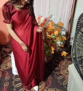 Elegant Maroon Saree