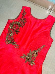 Elegant Pink Gown with Embellishments