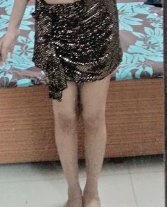 Zara Black Shimmery Skort
