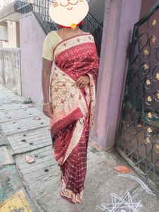 Pure Silk Ikkat Weave Saree