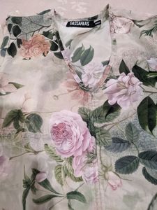 Multicolor Floral Printed V Neck Top (Women&#39;s)