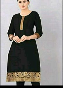 200- fixed NEW Black Pattu Kurti