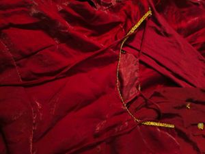 New Trendy Neck Design Frock Party Wear In Red Col