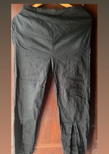 Black Slit Pants