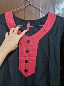 Chic Black & Pink Kurti