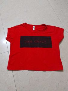 Red Crop T-shirt
