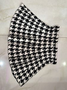 Checkered Mini Skater Skirt