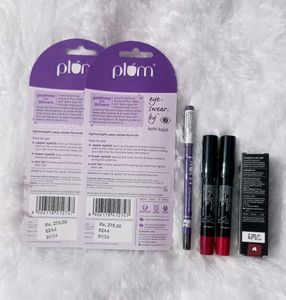 Plum Kajal &amp; Lipsticks Combo