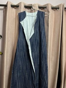 Striped Sleeveless Reversible Coat