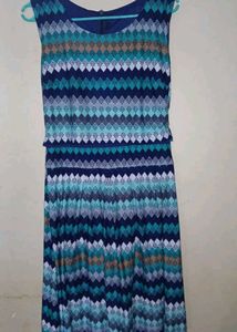 Mix Colours Patterns Short Dress