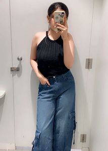 Wide Leg Cargo Jeans