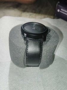 Black Leather Watch