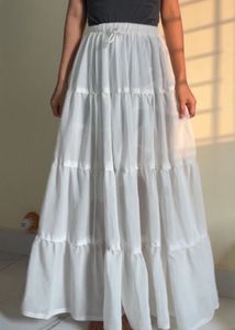 Proper White Tiered Maxi Skirt🤍