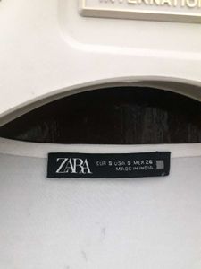 Zara White Eyelet Blouse